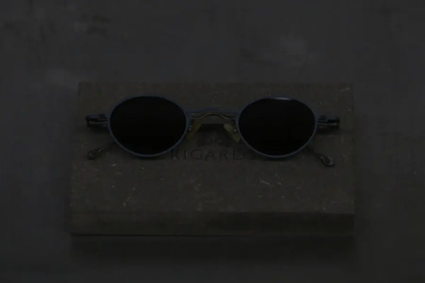 Rigards β titanium + magnesium aluminum alloy detachable handmade glasses RG1010ZC series collection RG-RG1010ZC-MH jade + black gray piece